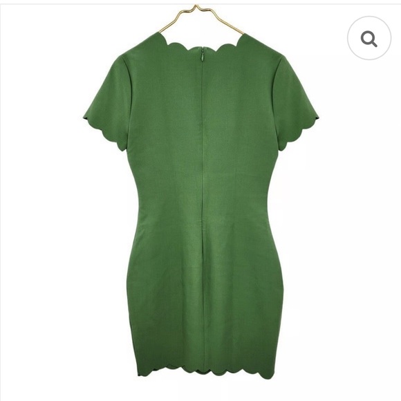 Likely Scallop Manhattan Bodycon Mini Dress Green NEW - Picture 9 of 14